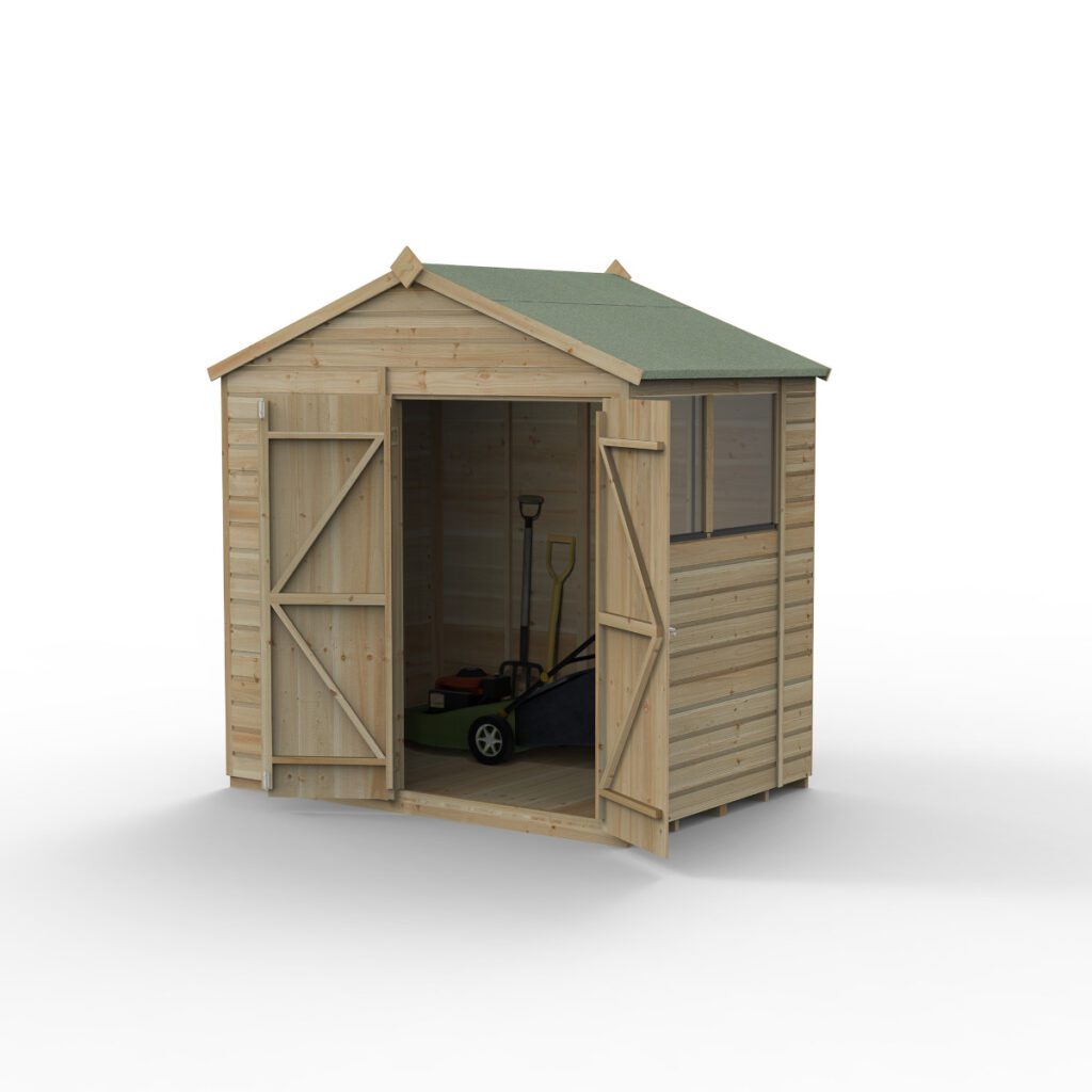 Beckwood 7×5 Apex Shed – 2 Windows – Double Door 5013053197172 2